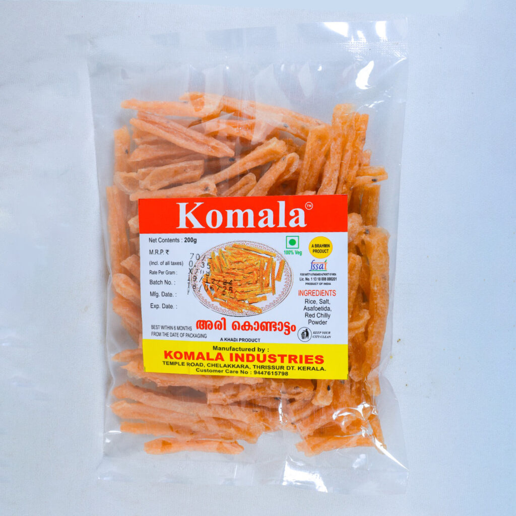 komala rice fryums (ari kondattam)