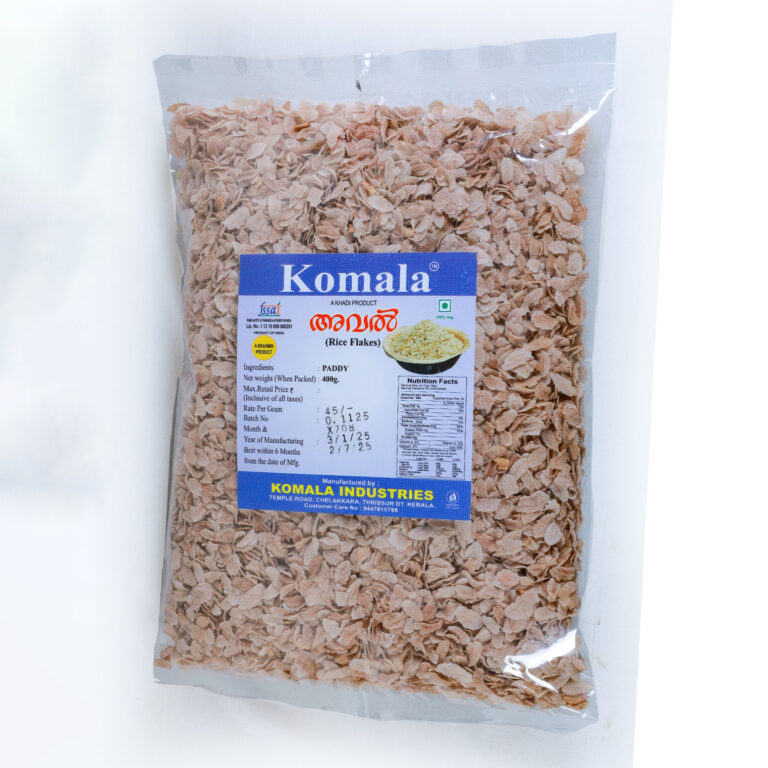 komala organic red aval (rice flakes) – 400g
