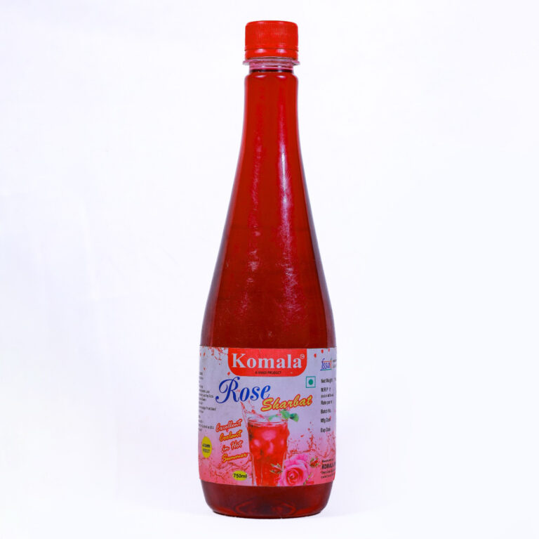 komala rose sharbat bottle – 750ml