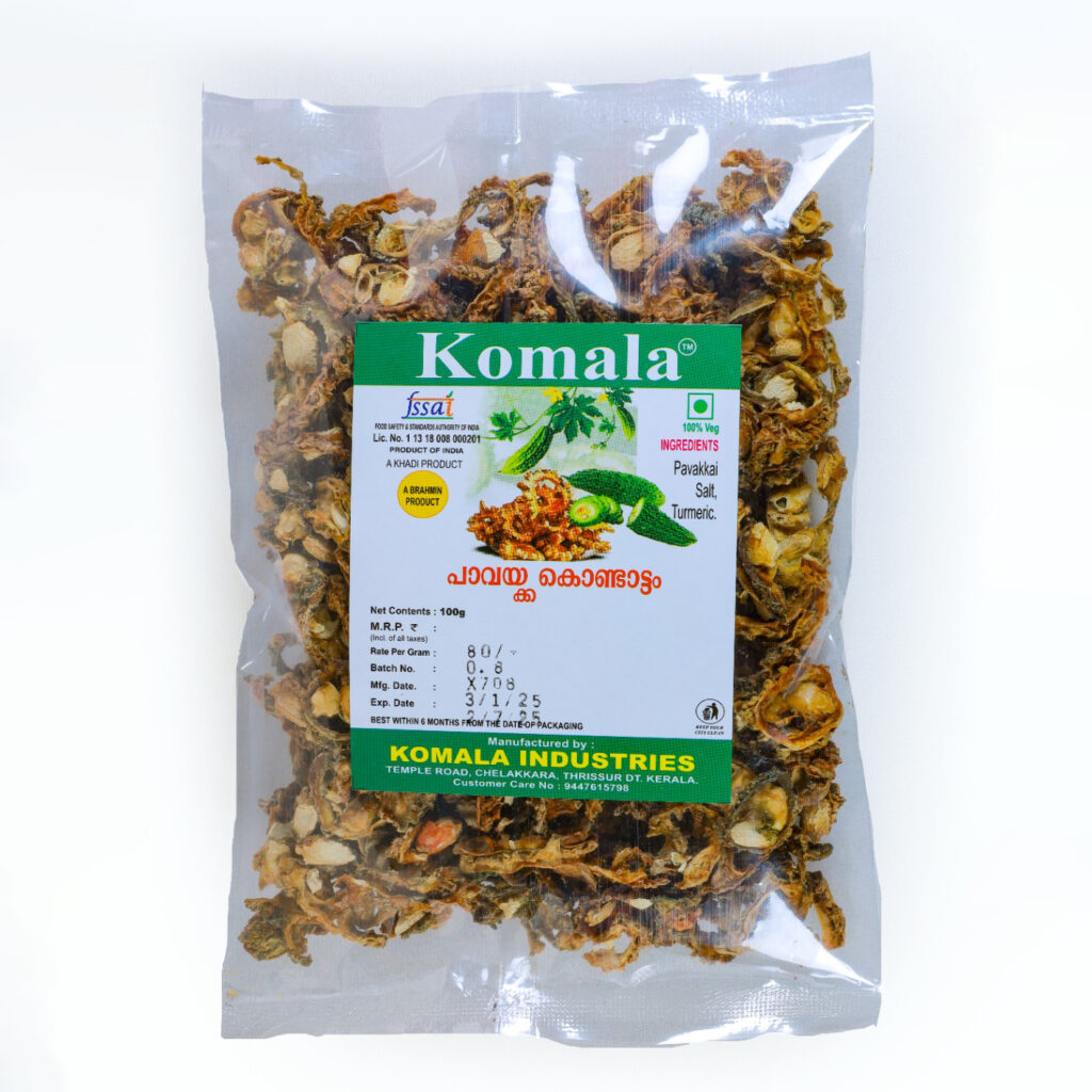 komala bitter gourd fryums (pavakka kondattam)